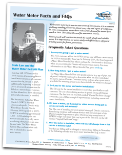 Water Meter Facts and FAQs Flyer